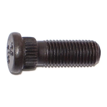 Midwest Fastener 12mm-1.5 x 14.35mm x 37.5mm Zinc Plated Class 10.9 Steel Fine Thread Automotive Wheel Studs 4PK 75445